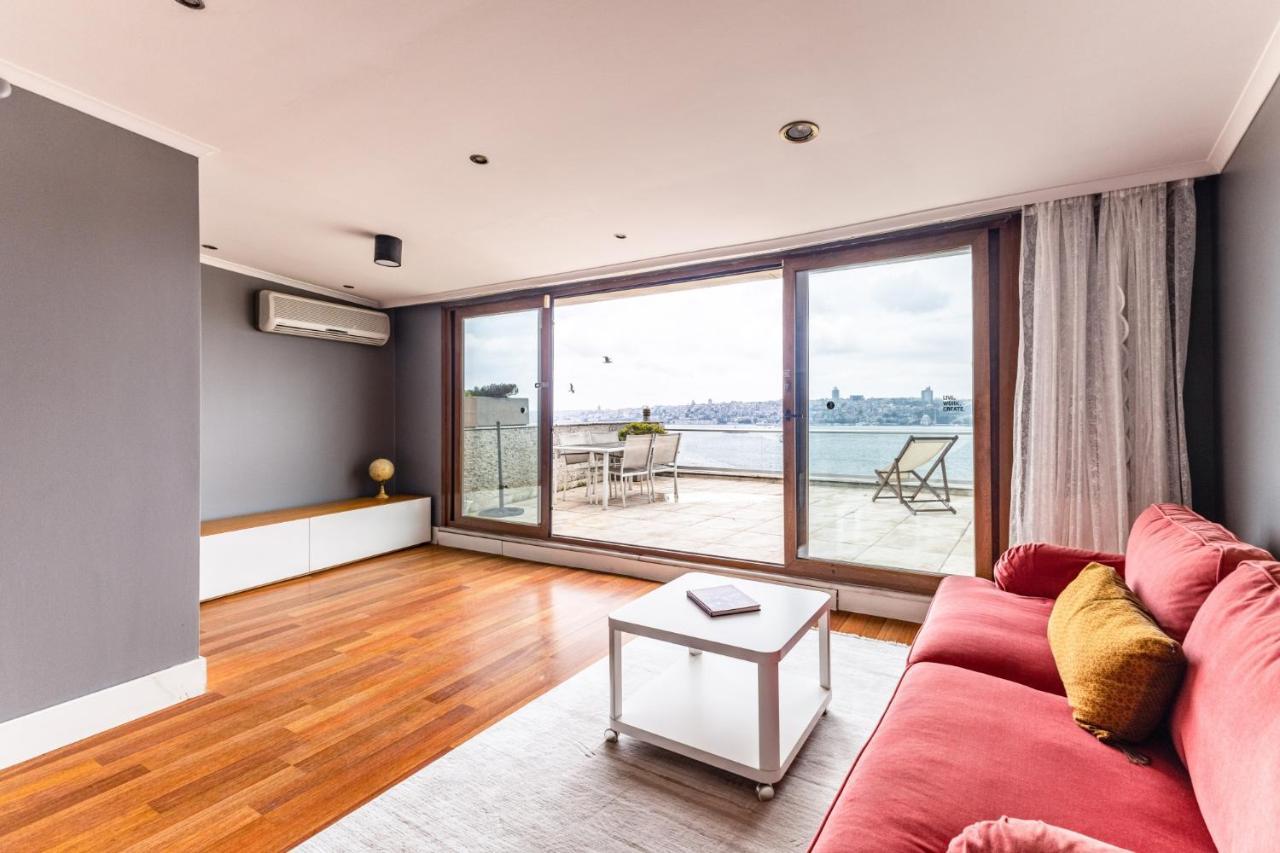 Апартаменты Duplex Flat W Panoramic Bosphorus View And Terrace Стамбул Экстерьер фото